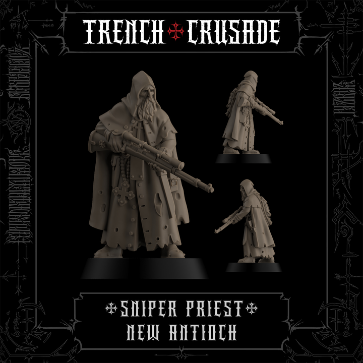 Sniper Priest (Official) - Trench Crusade STL file for Sniper Priest