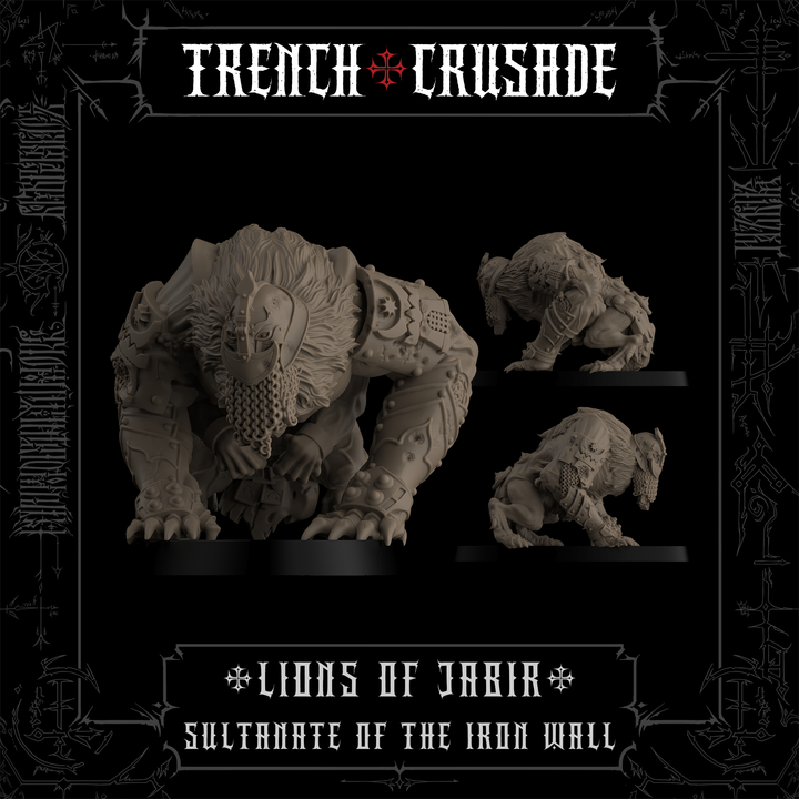 Lion of Jabir (Stalking - Official) - Trench Crusade STL file for Lion of Jabir