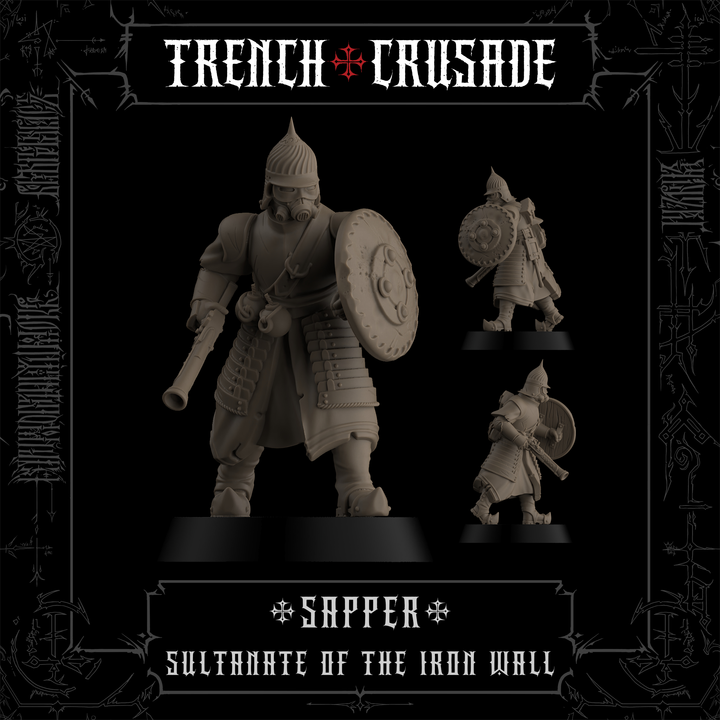 Sapper (Official) - Trench Crusade STL file for Sultanate Sapper