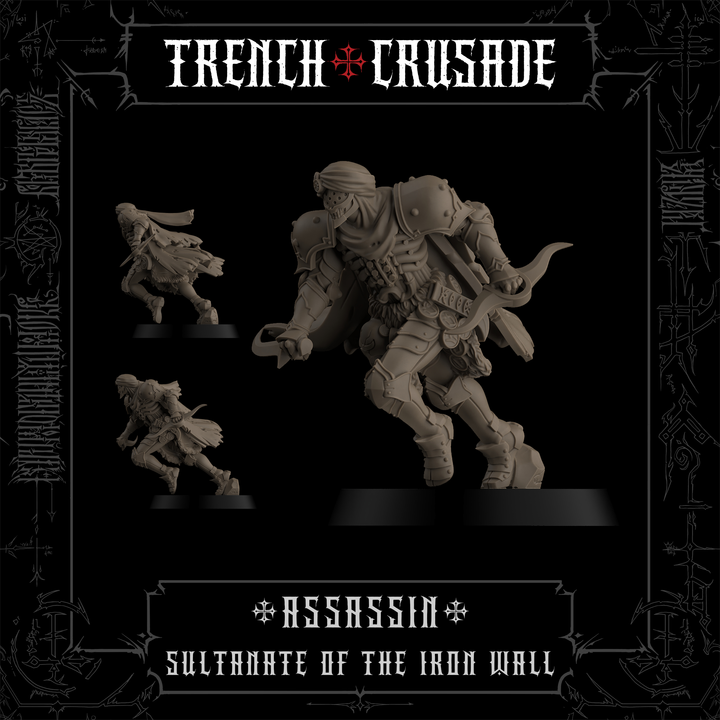 Assassin (Official) - Trench Crusade STL file for Sultanate Assasin, Assassin Acolyte