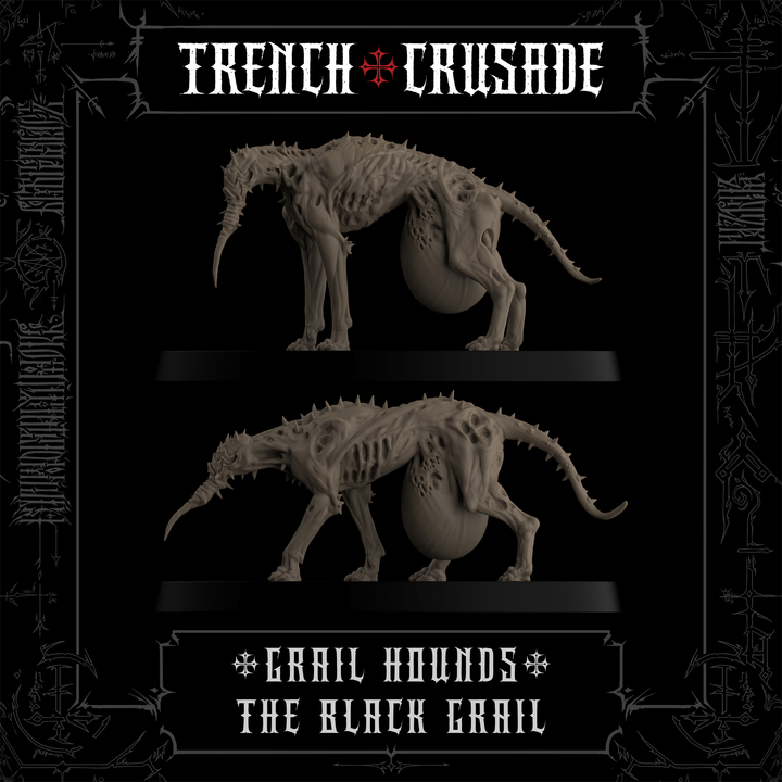 Grail Hounds (Official) - Trench Crusade STL file for Hound of the Black Grail