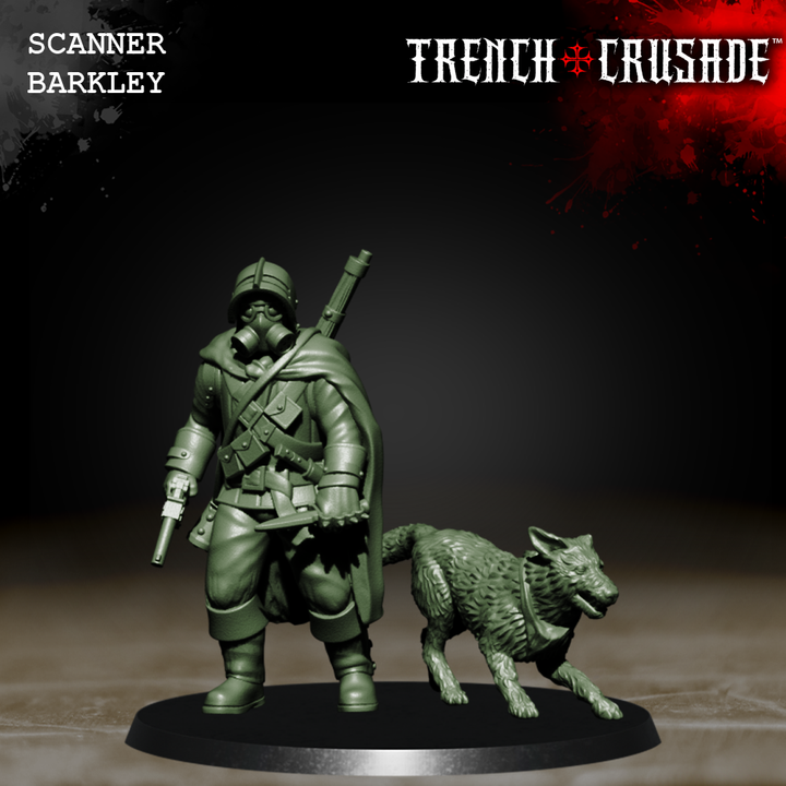 Joseph and Menach - Trench Crusade STL file for Trench Dog, Eire Lieutenant, Lieutenant, Highland Lieutenant, Attack Dog, Guard Dog, Mercy Dog