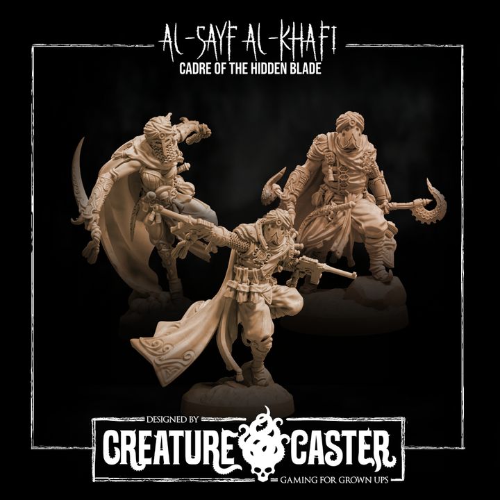 Al-Sayf Al-Khafi - The Hidden Blades - Trench Crusade STL file for Master Assasin, Sultanate Assasin