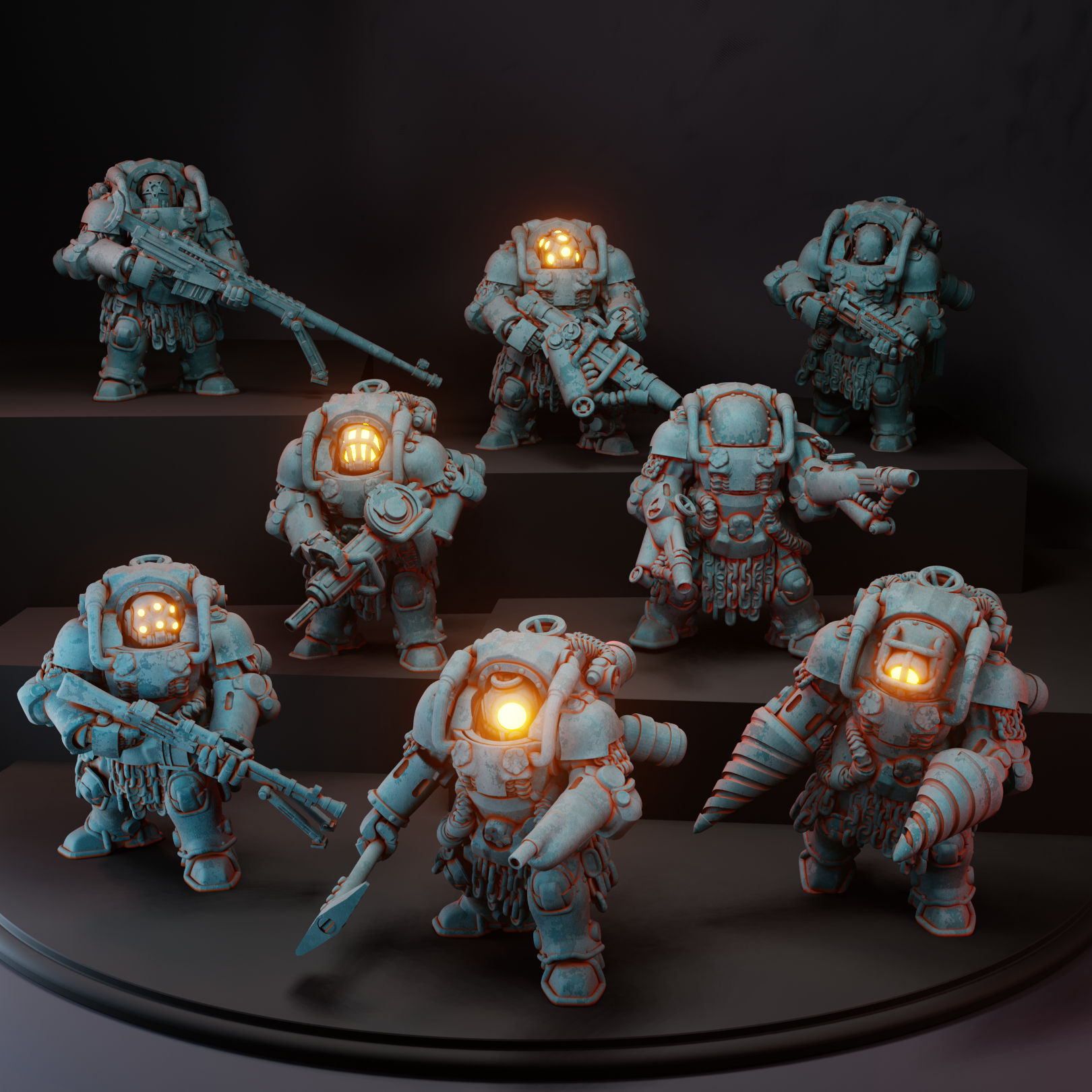 Heretic nautical raider ranged modular - Trench Crusade STL file for Anointed Heavy Infantry