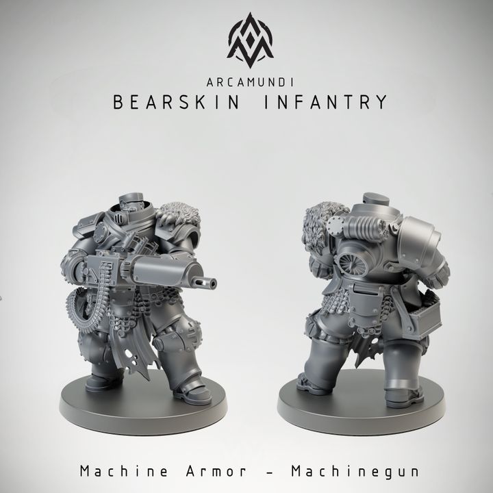 Bearskin Infantry - Machine Armor - Machinegun - Trench Crusade STL file for Mechanised Heavy Infantry