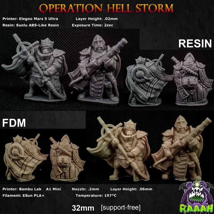 Operation Hell Storm - Trench Crusade STL file for Heretic Priest