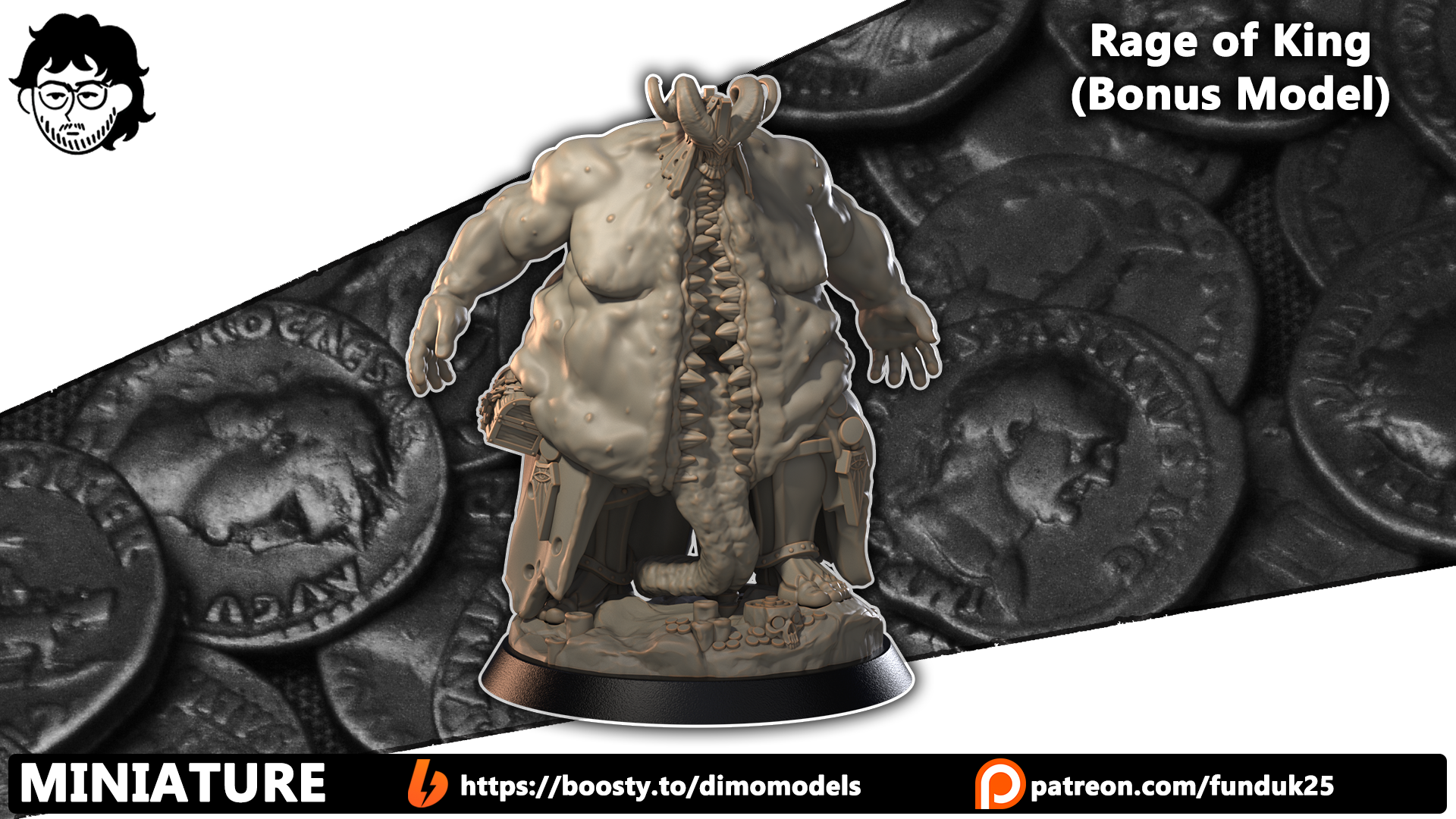 Insatiable King of Greed - Trench Crusade STL file - Image 2