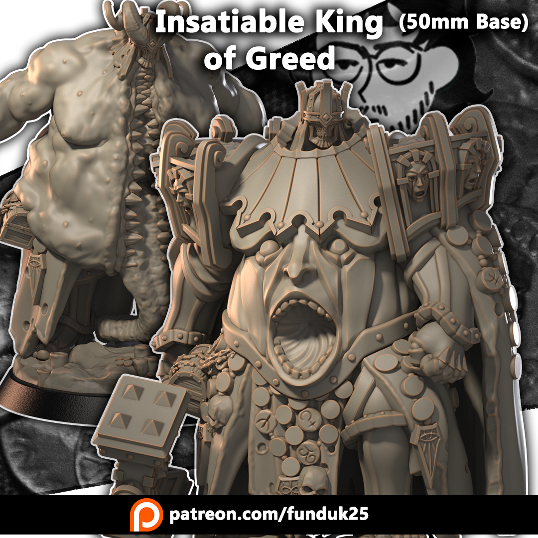 Insatiable King of Greed - Trench Crusade STL file - Image 3