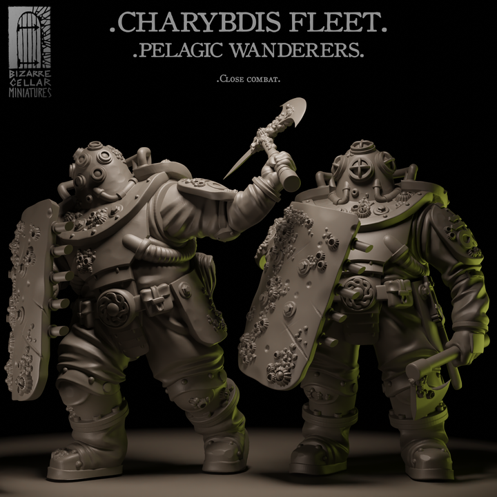 Charybdis Pelagic Wanderers - Trench Crusade STL file for Anointed Heavy Infantry
