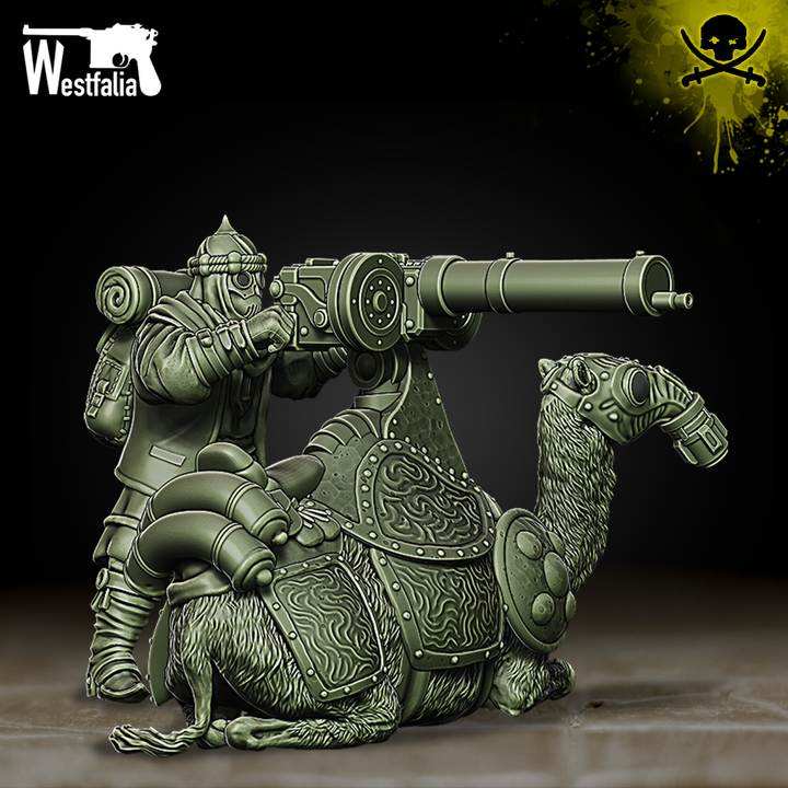 Beduins of Al Badia - Zamburak Camels - Trench Crusade STL file - Image 2