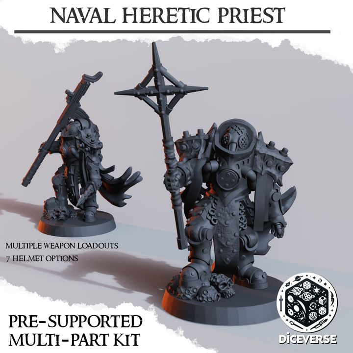 Naval Heretic Priest - Trench Crusade STL file for Heretic Priest