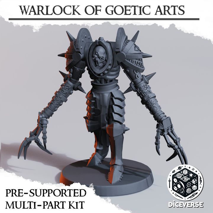 Warlock of Goetic Arts - Trench Crusade STL file for Geotic Warlock