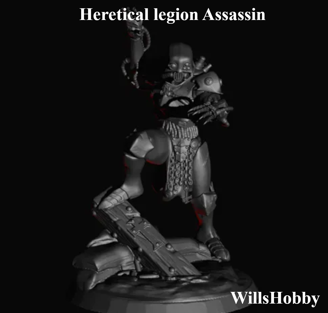 Trench Commando Heretical legion Assassin - Trench Crusade STL file for Death Commando