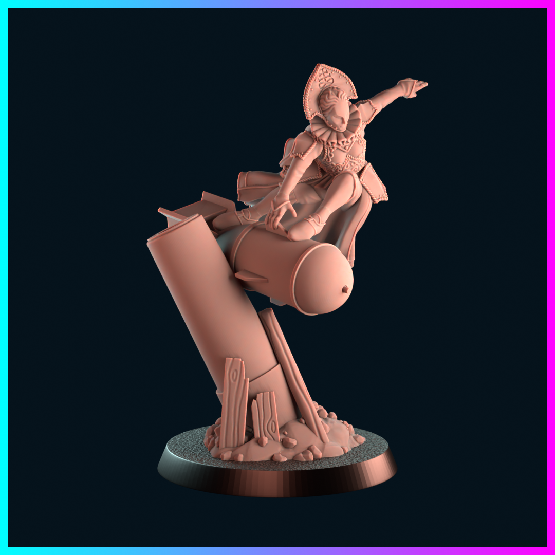The Hollow War - Bomb Witch - Trench Crusade STL file for Artillery Witch