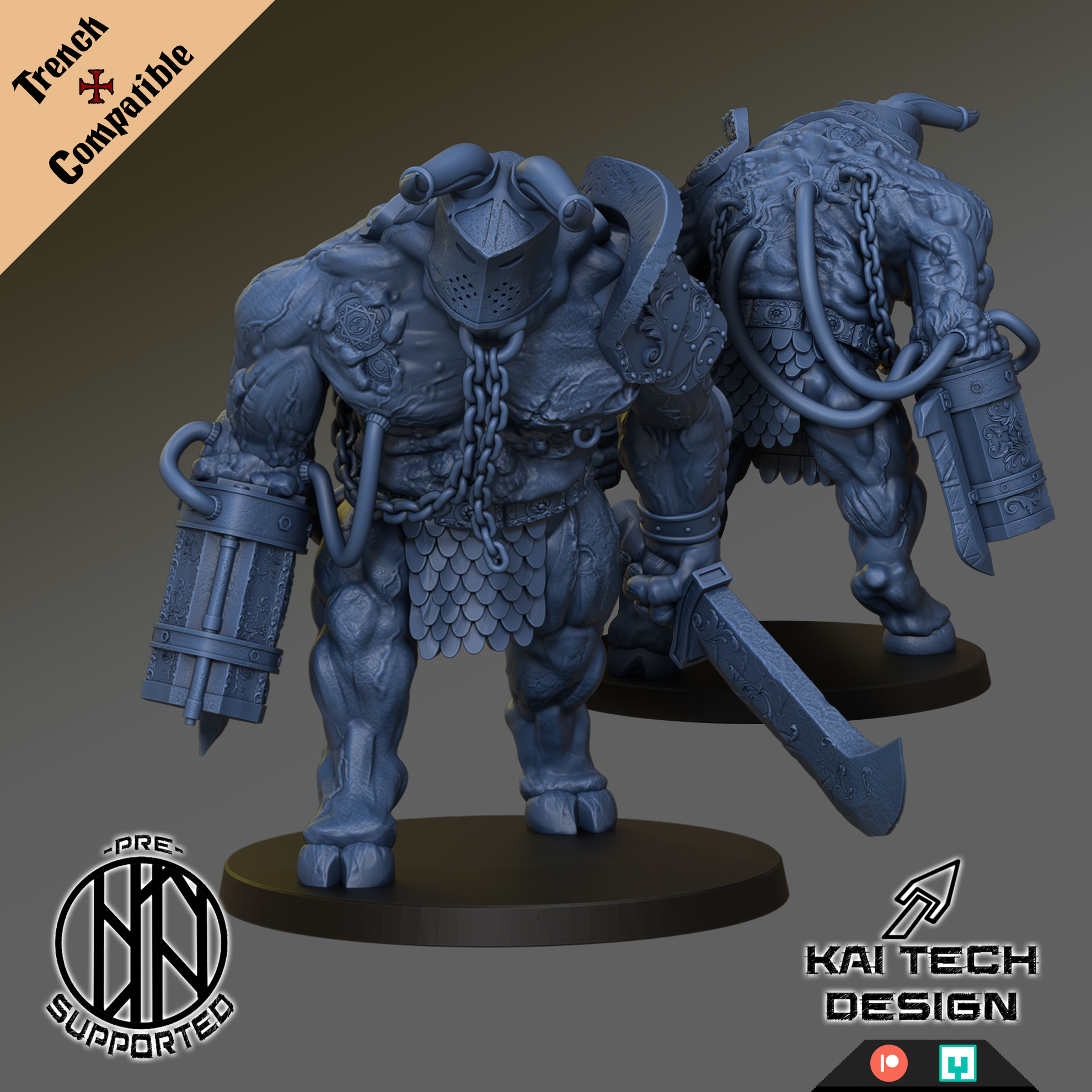 Sultanate - Iron Bull - Trench Crusade STL file for Brazen Bull