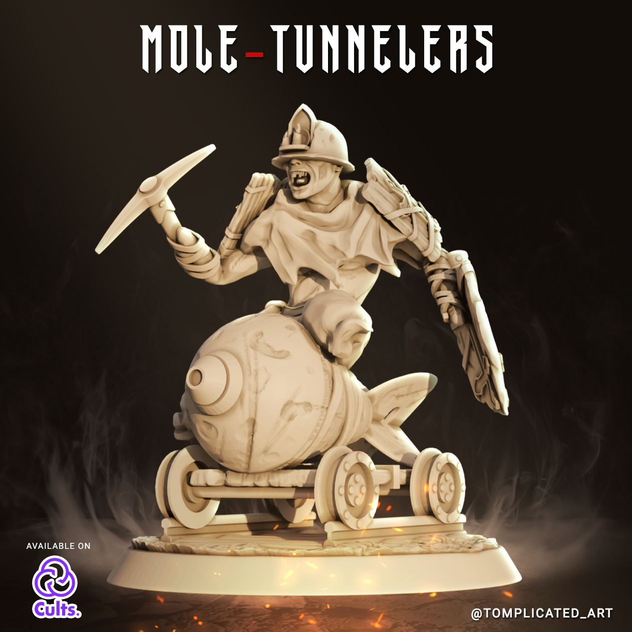 Trench Mole Tunnelers - Trench Crusade STL file for Ecclesiastic Prisoner