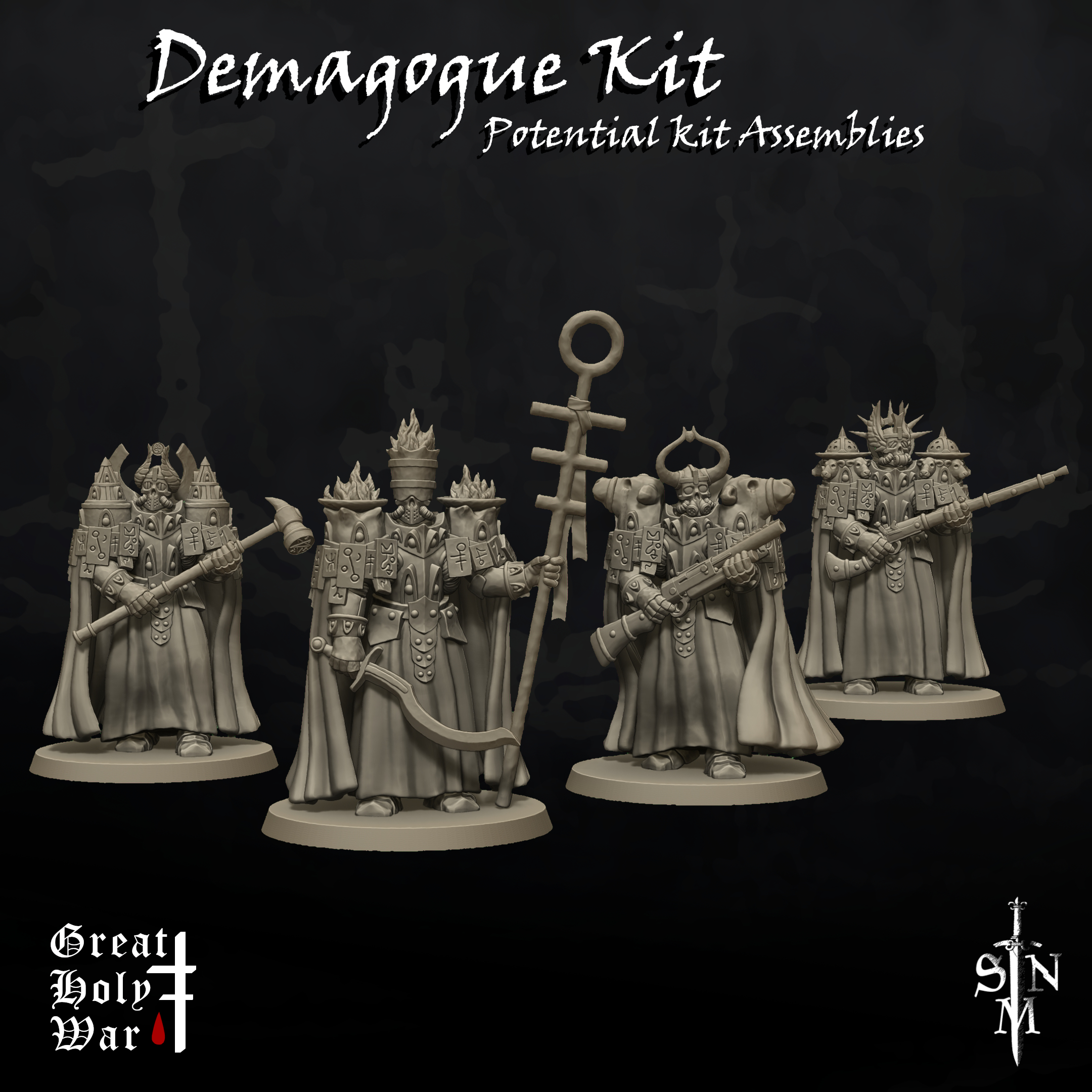 Great Holy War: Demagogue Kit - Trench Crusade STL file for Witchburner