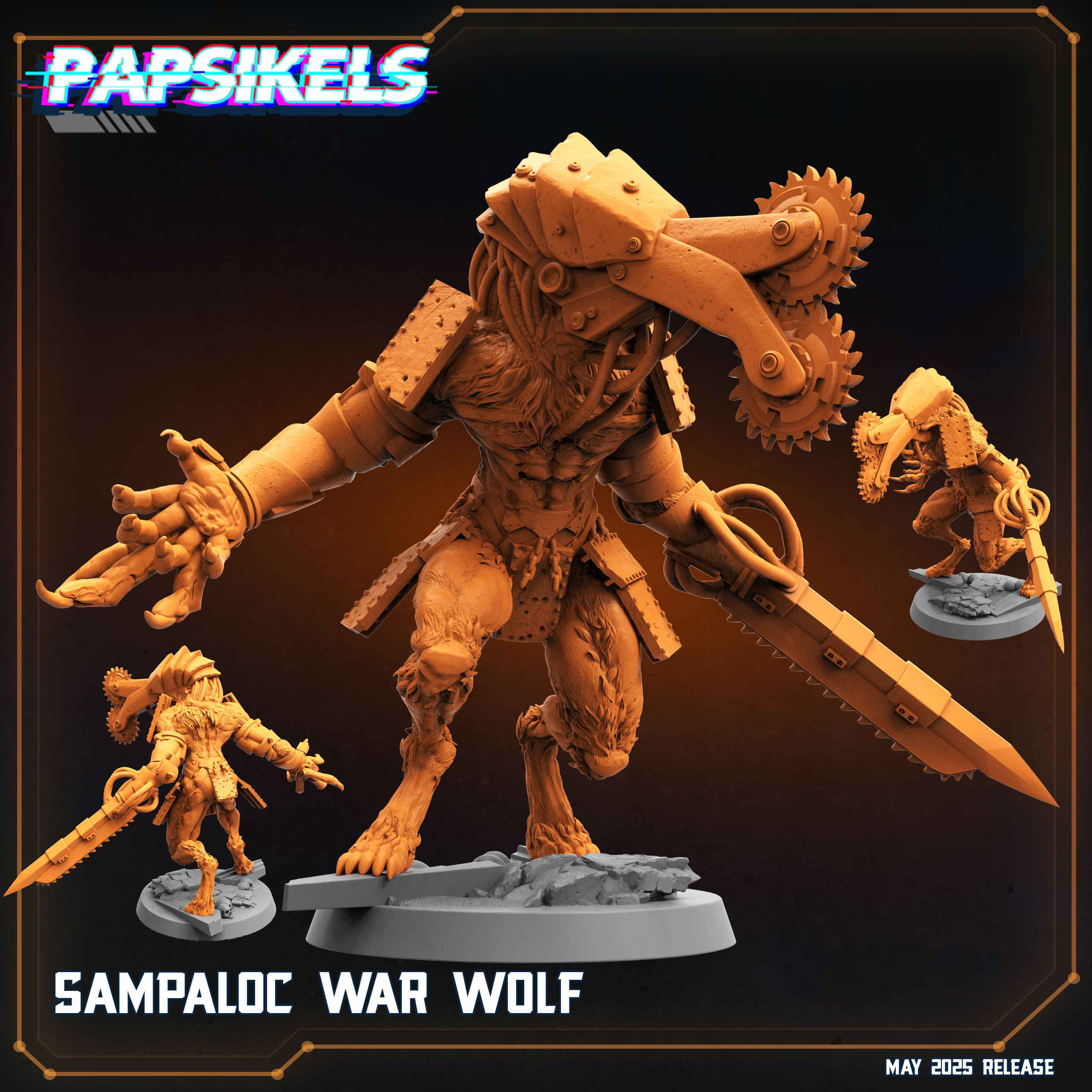 SAMPALOC WAR WOLF - Trench Crusade STL file for War Wolf Assault Beast