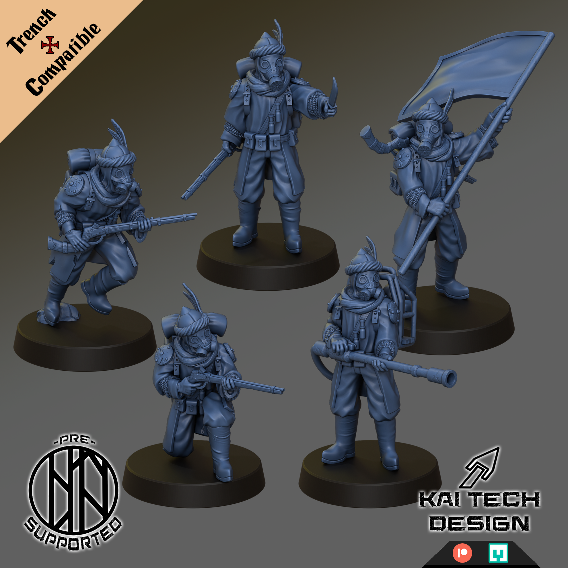 Sultanate - Azebs - Trench Crusade STL file for Azeb