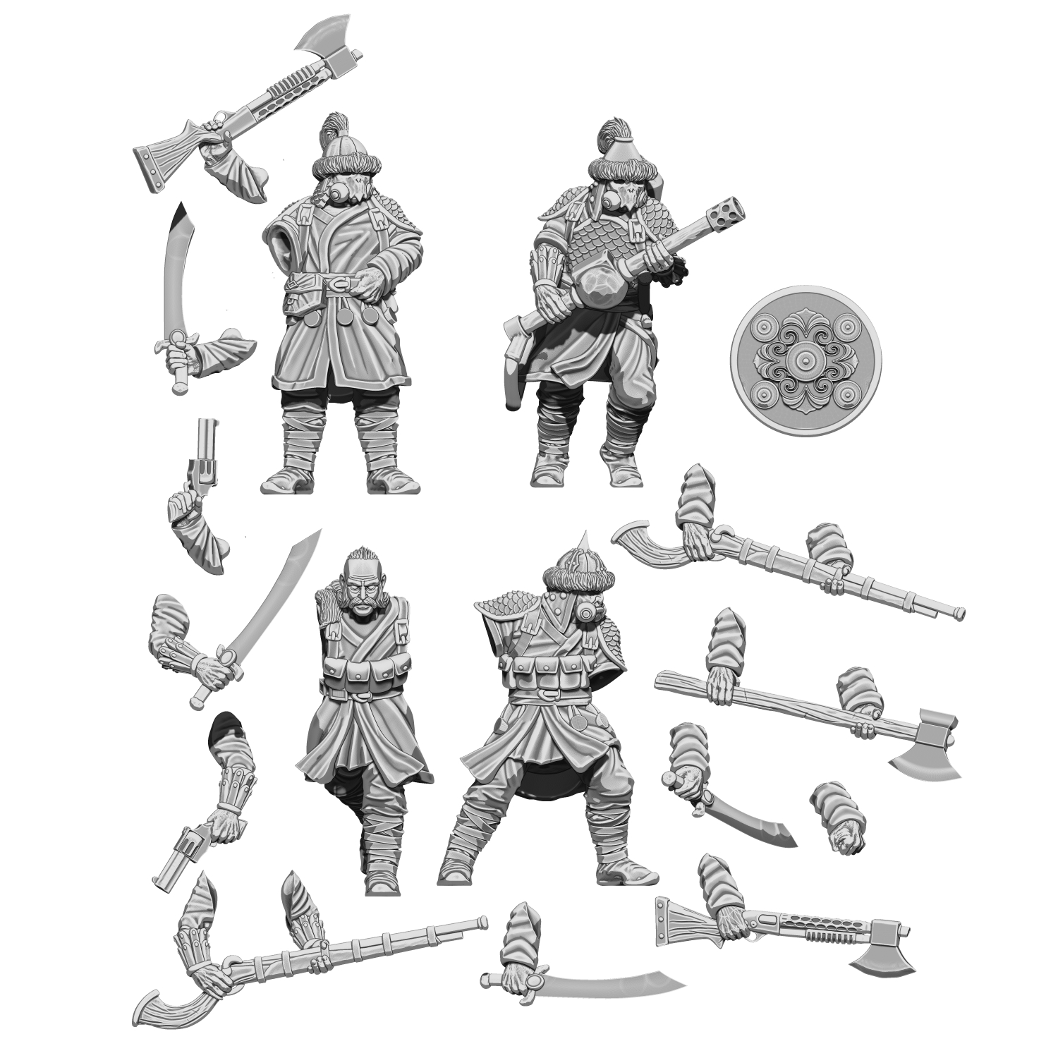 The Qarīn-Kumun - Azeb Warriors - Trench Crusade STL file for Azeb