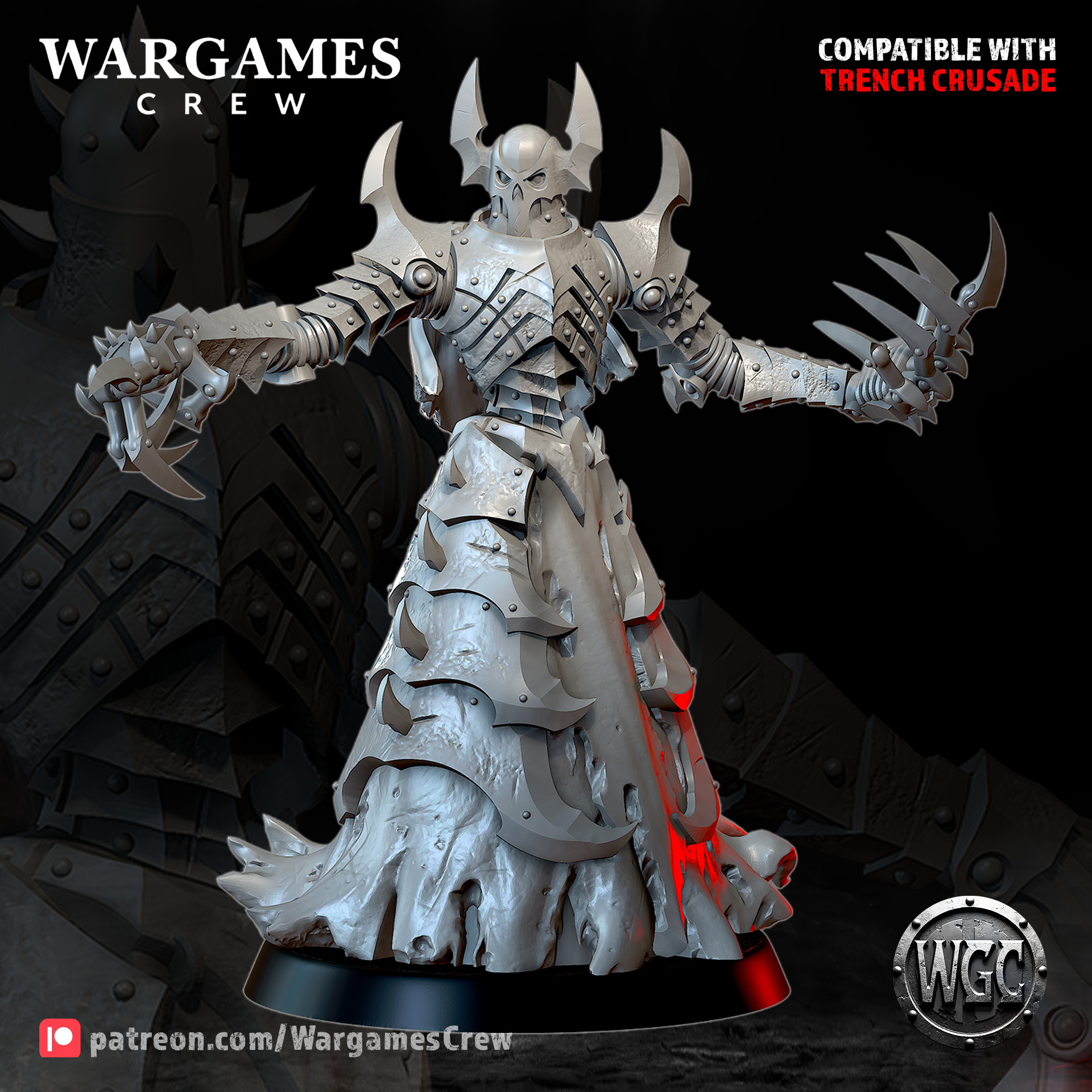 Skinscribe Thaumaturge - Trench Crusade STL file for Goetic Warlock