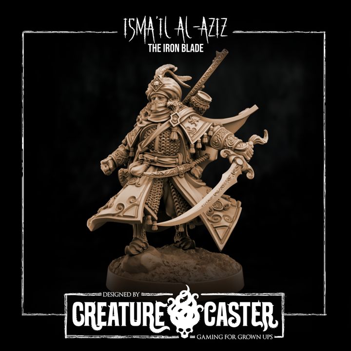 Ismai'l Al-Aziz - Trench Crusade STL file for Yüzbaşı Captain, Silahdar