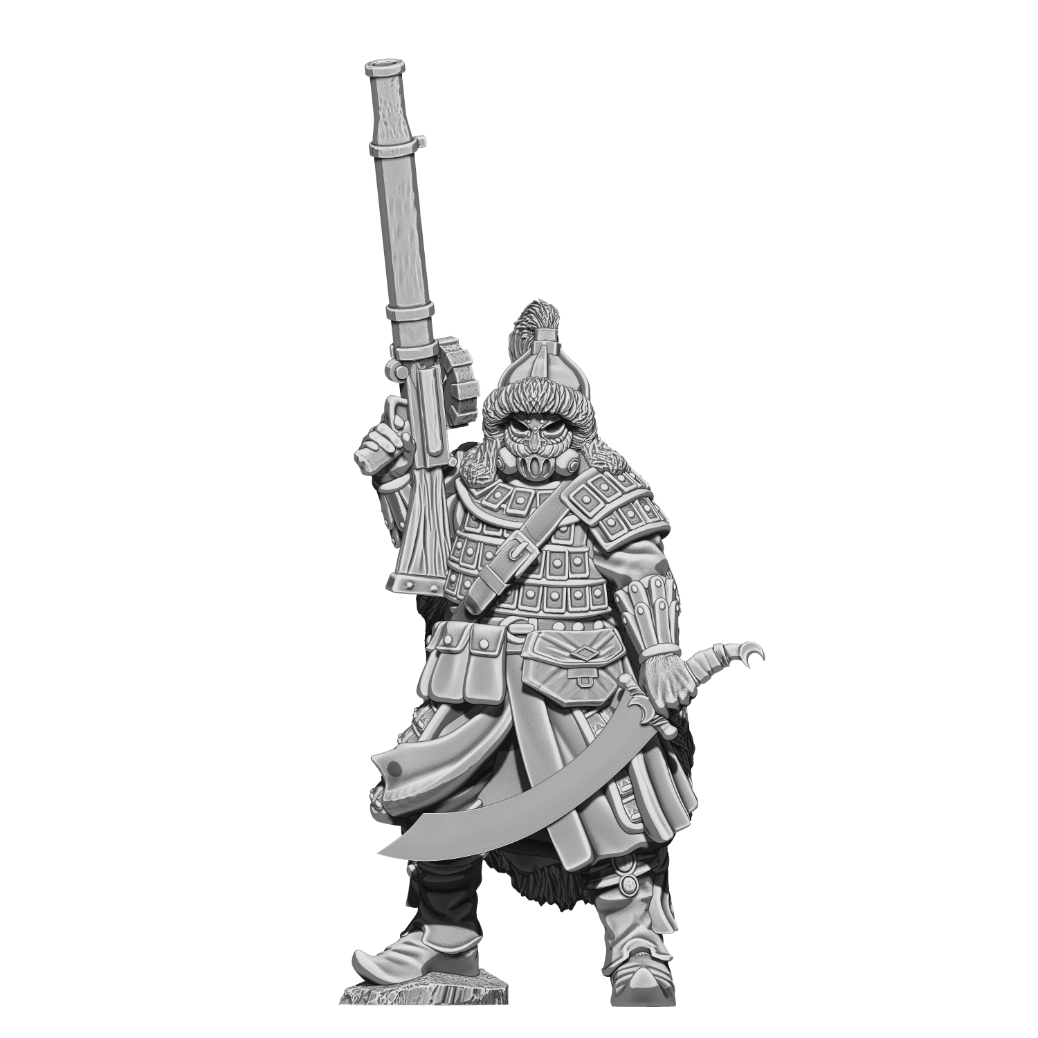The Qarīn-Kumun - Machinegun Keshikten - Trench Crusade STL file - Image 2