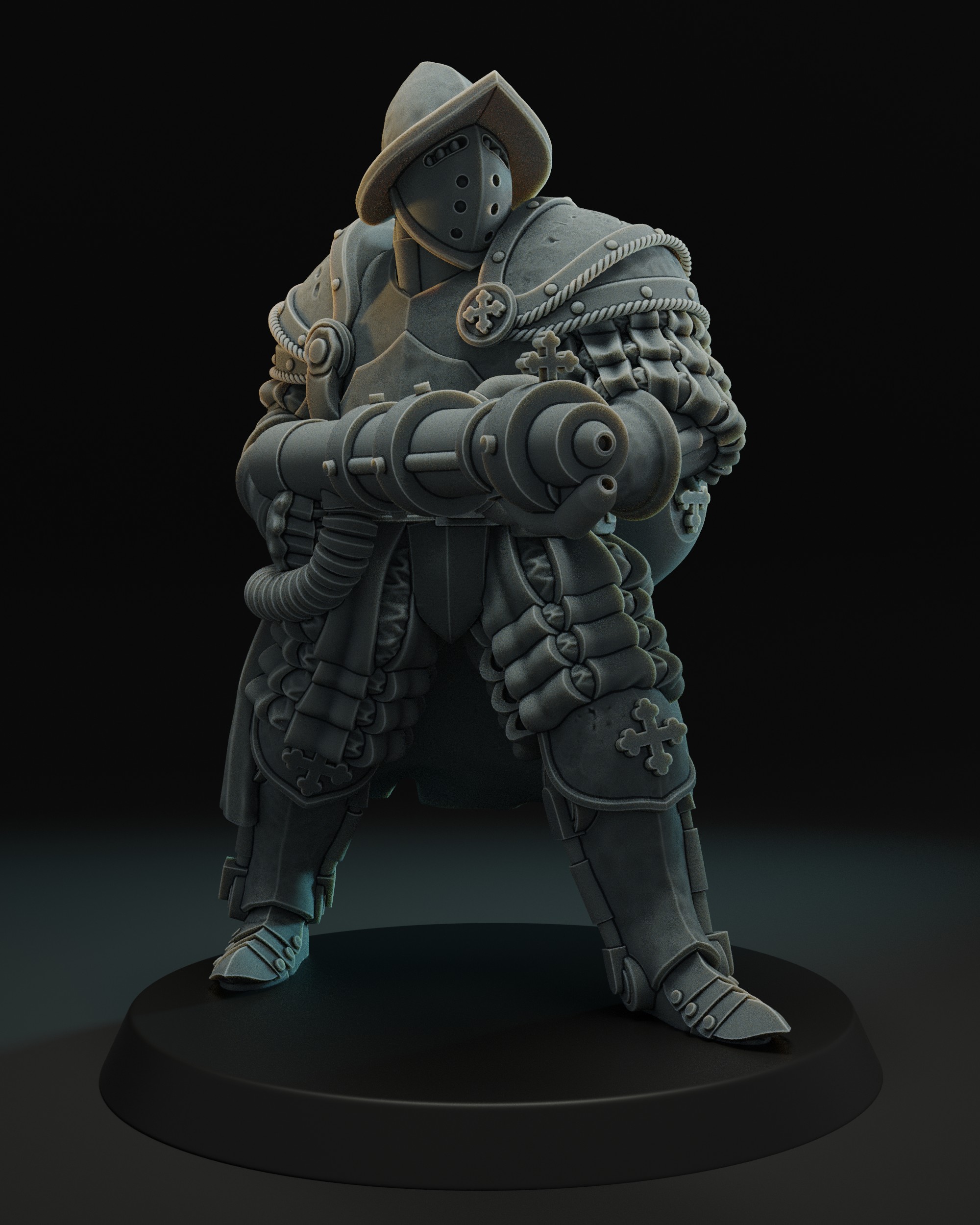 Heavy Infantry with flamethrower - Trench Crusade STL file for Mechanised Heavy Infantry