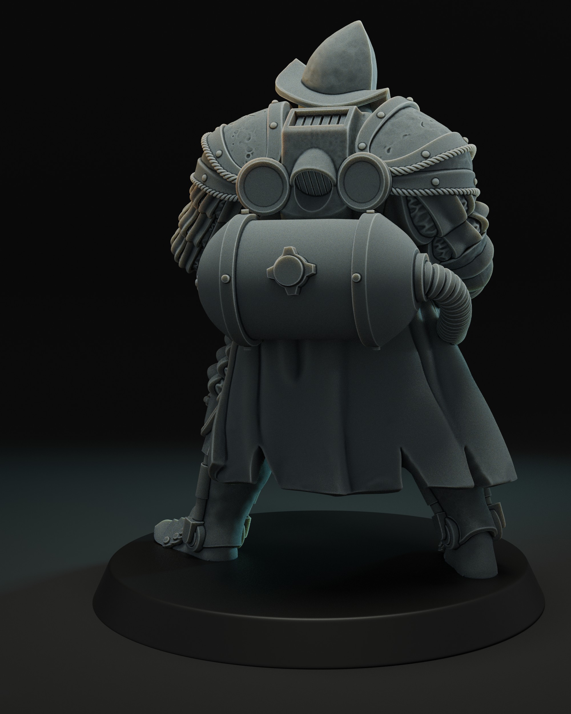 Heavy Infantry with flamethrower - Trench Crusade STL file - Image 2