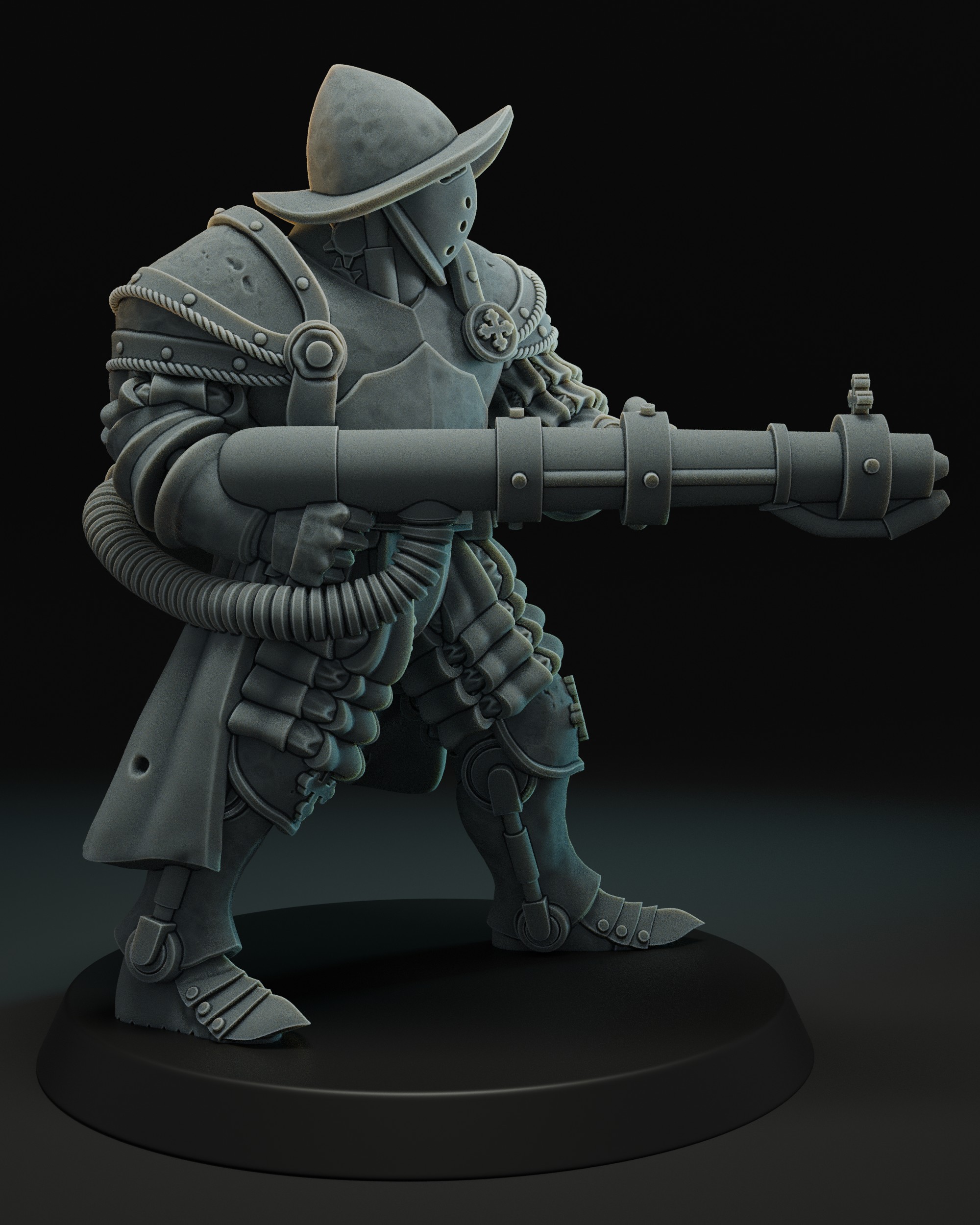 Heavy Infantry with flamethrower - Trench Crusade STL file - Image 4