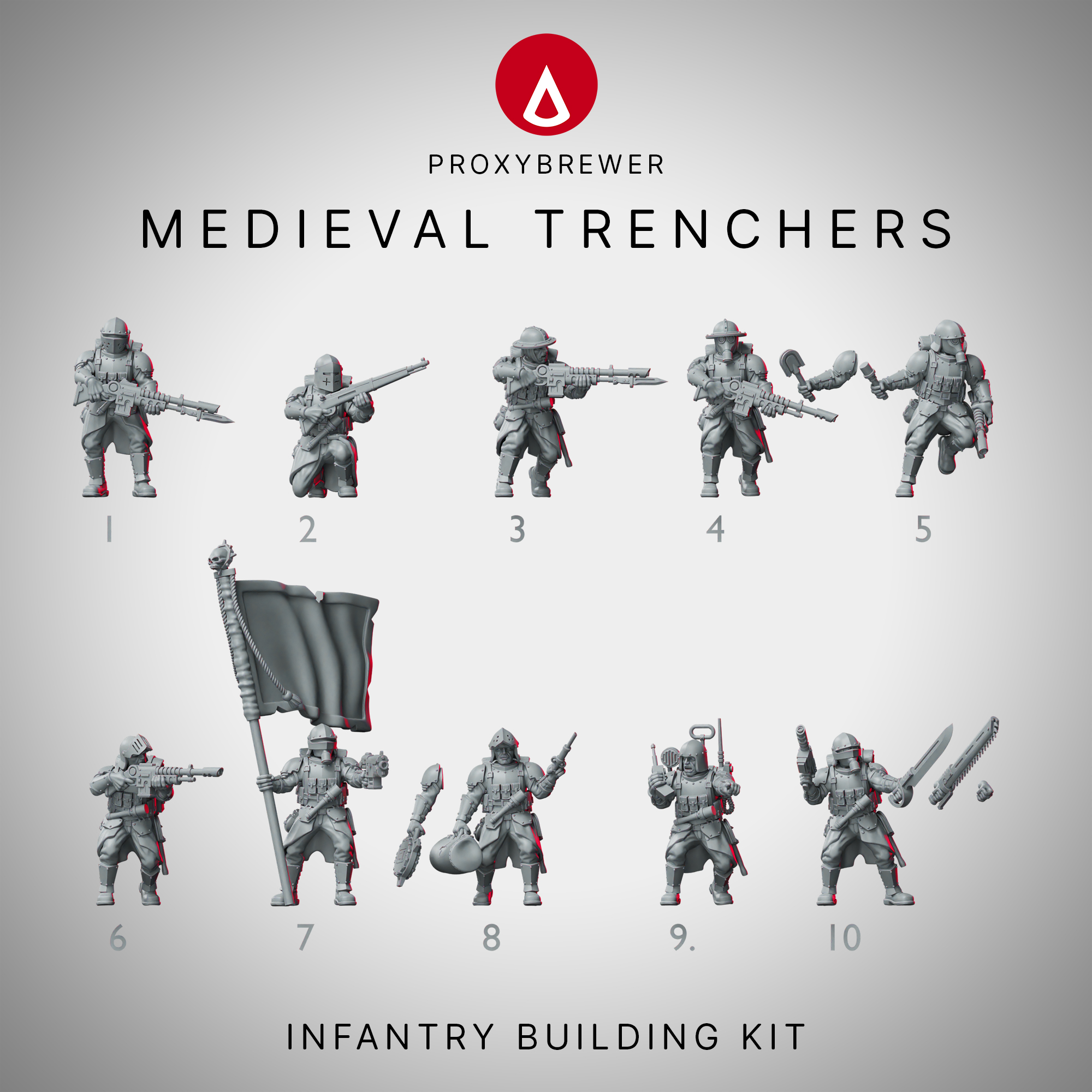 Medieval Trenchers - Trench Crusade STL file - Image 3
