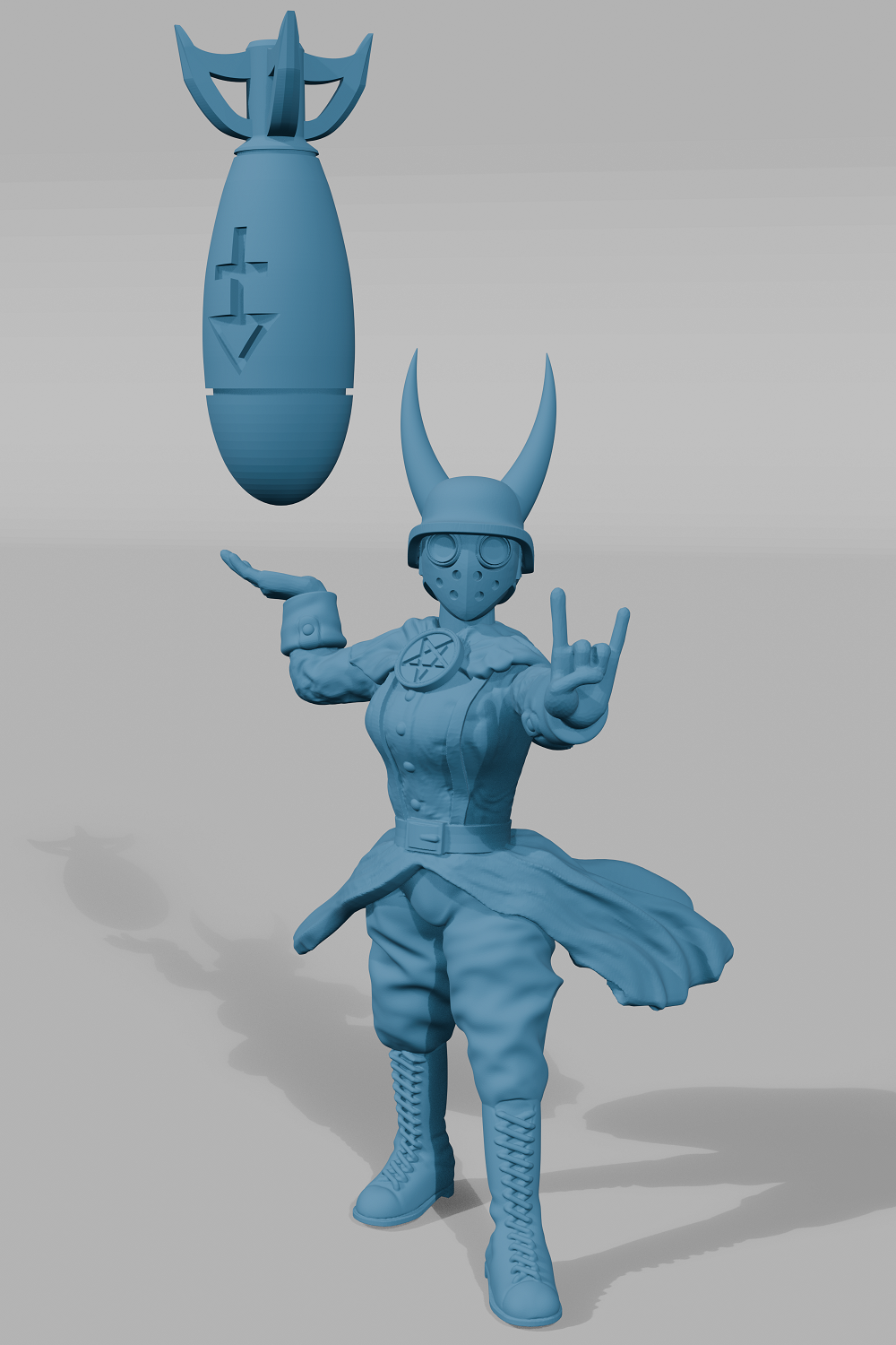 Magical Bomb Ladie - Trench Crusade STL file for Artillery Witch