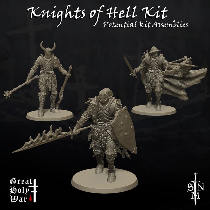 Great Holy War: Knights of Hell Kit - Trench Crusade STL file - Image 2