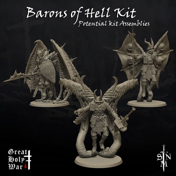 Great Holy War: Barons of Hell Kit - Trench Crusade STL file - Image 2