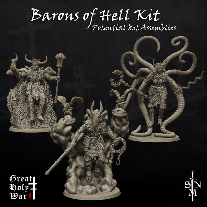 Great Holy War: Barons of Hell Kit - Trench Crusade STL file - Image 3