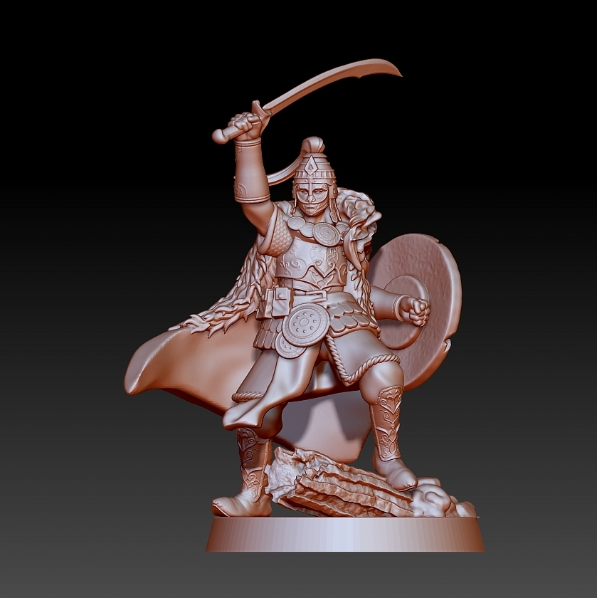 Iron Sultanate Hero - Trench Crusade STL file for Yüzbaşı Captain, Silahdar