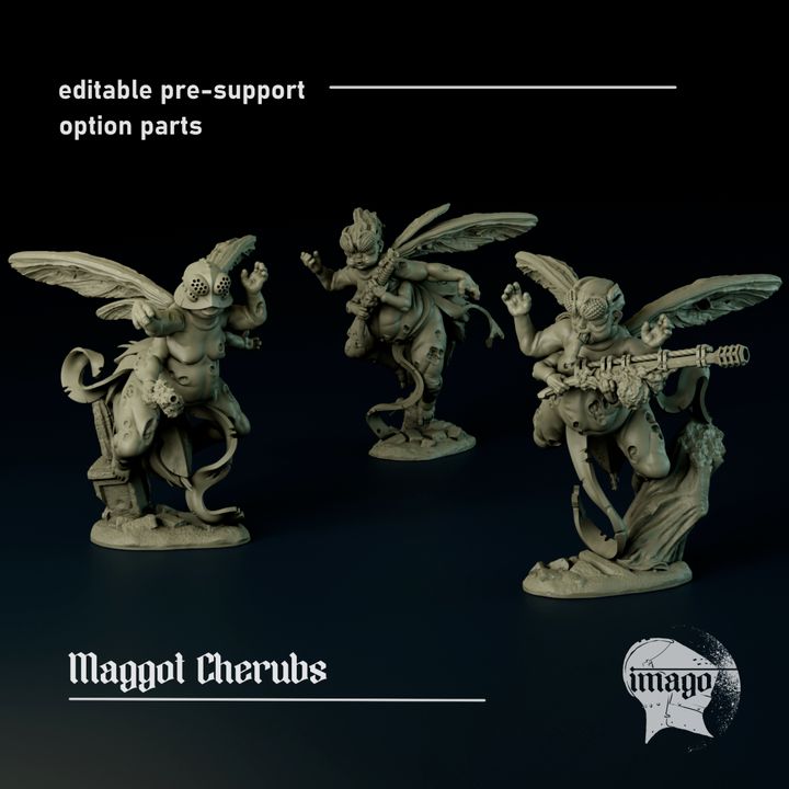 Maggot Cherubs - Trench Crusade STL file for Herald of Beelzebub