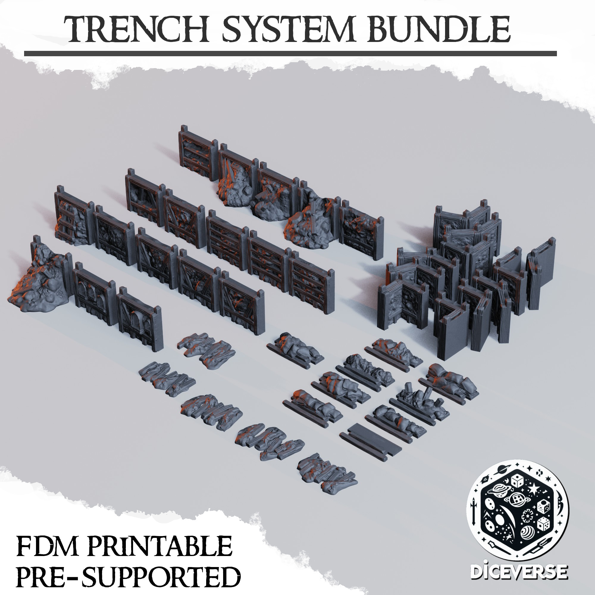 Trench Terrain: Trench System Bundle