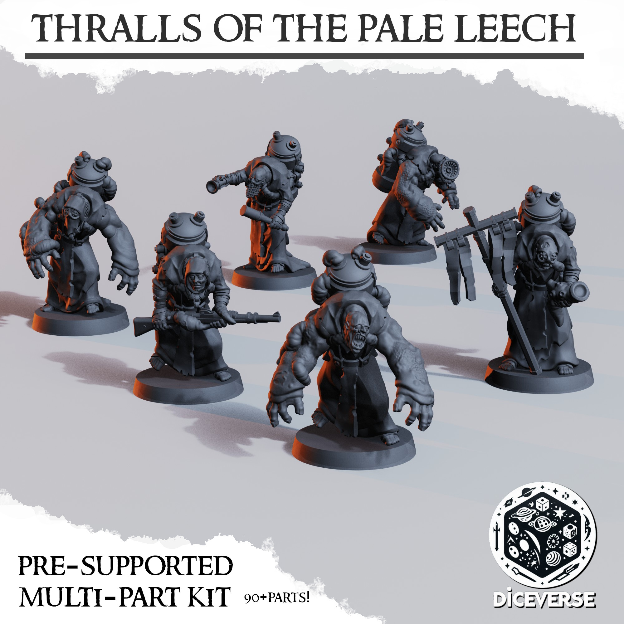 Thralls of the Pale Leech - Trench Crusade STL file for Grail Thrall, Bereaved, Cradle Thrall