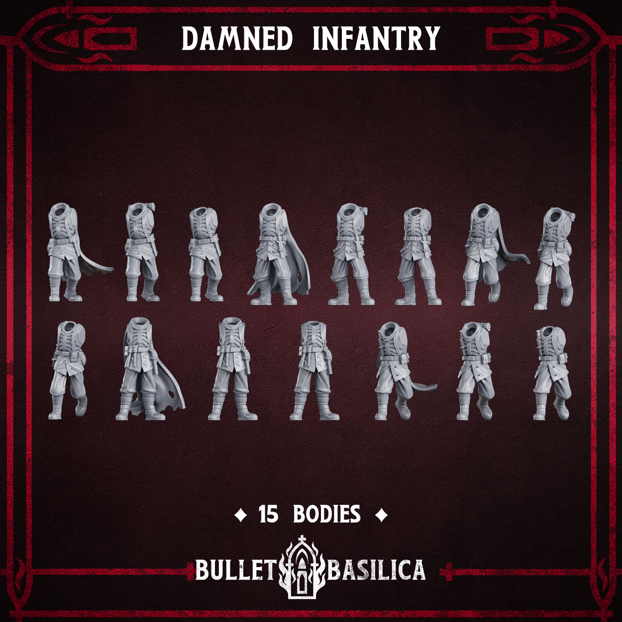 Damned Infantry (build kit) - Trench Crusade STL file - Image 2