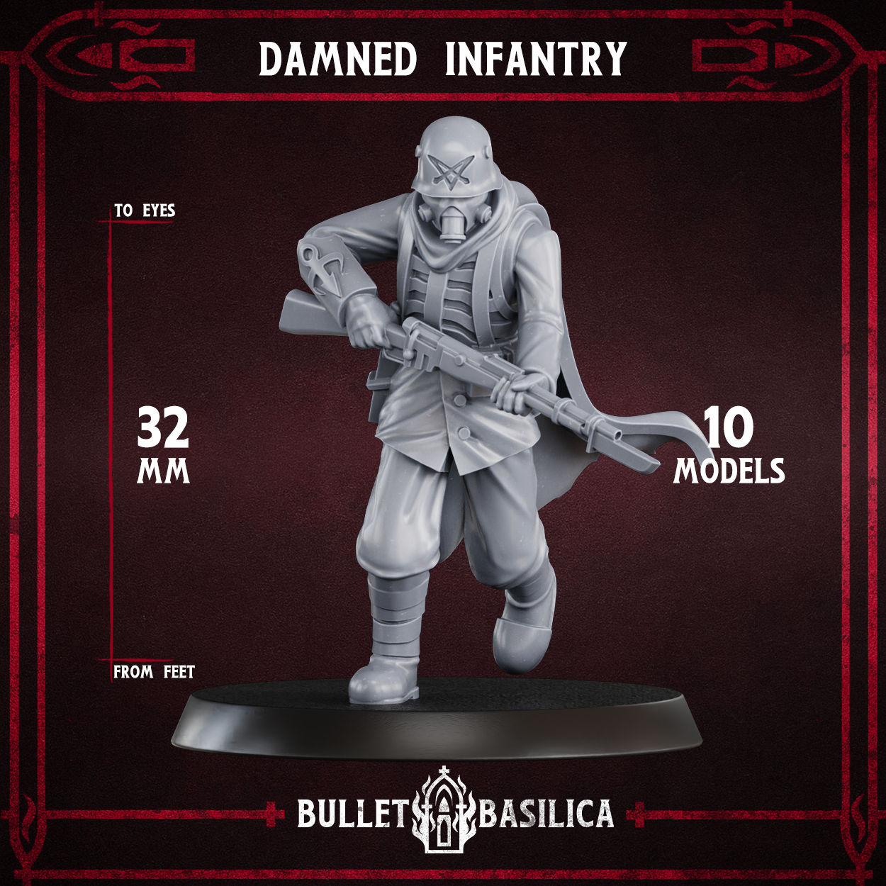 Damned Infantry (build kit) - Trench Crusade STL file - Image 5