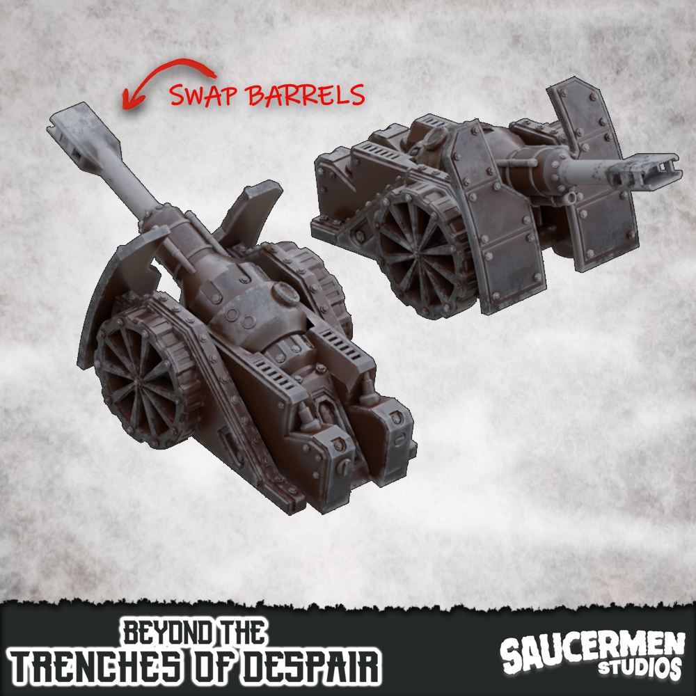 Beyond the Trenches of Despair: Artillery-Mobile by saucermenstudios - Trench Crusade Terrain