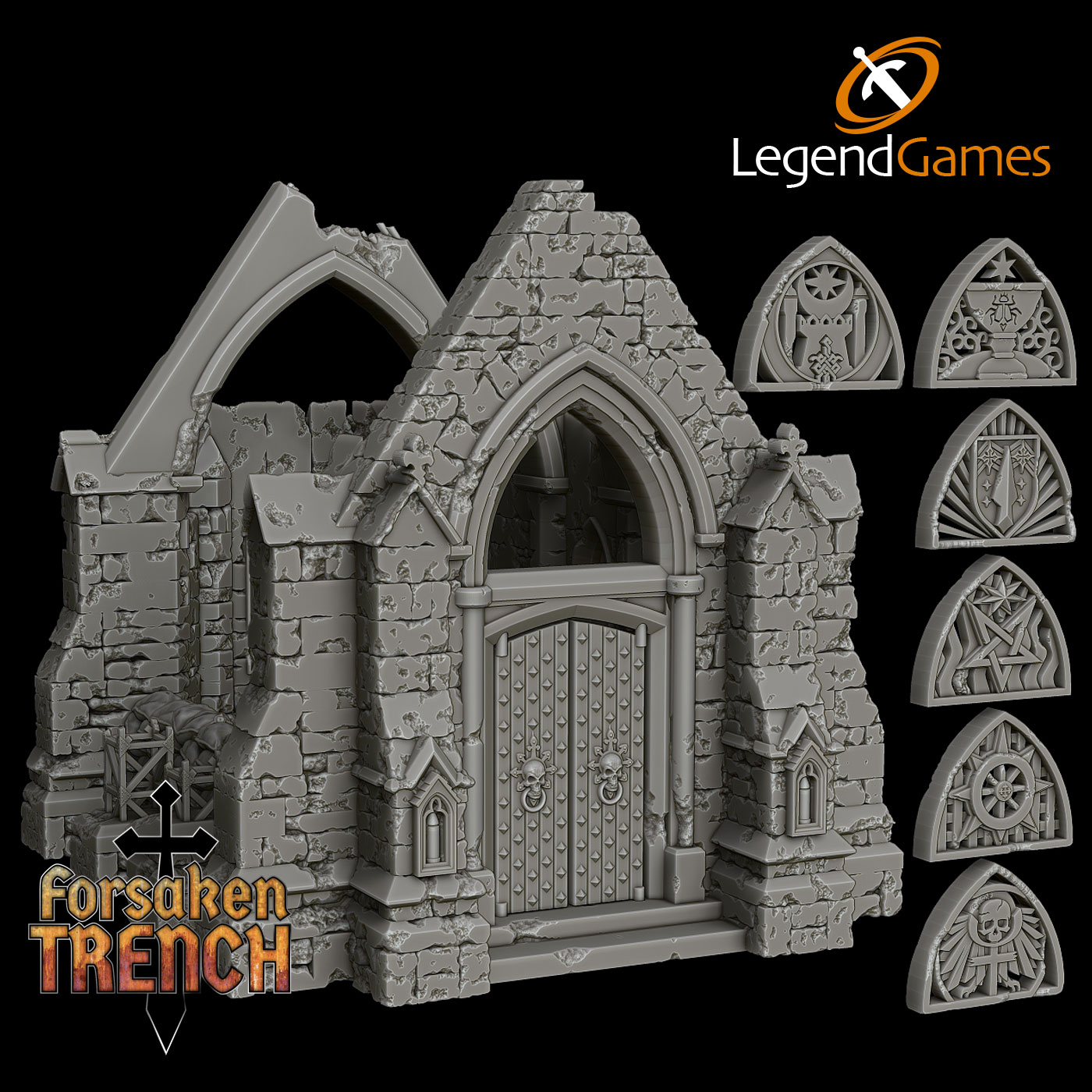 LegendGames Battlefield Chapel for Trench Crusade - terrain accessory