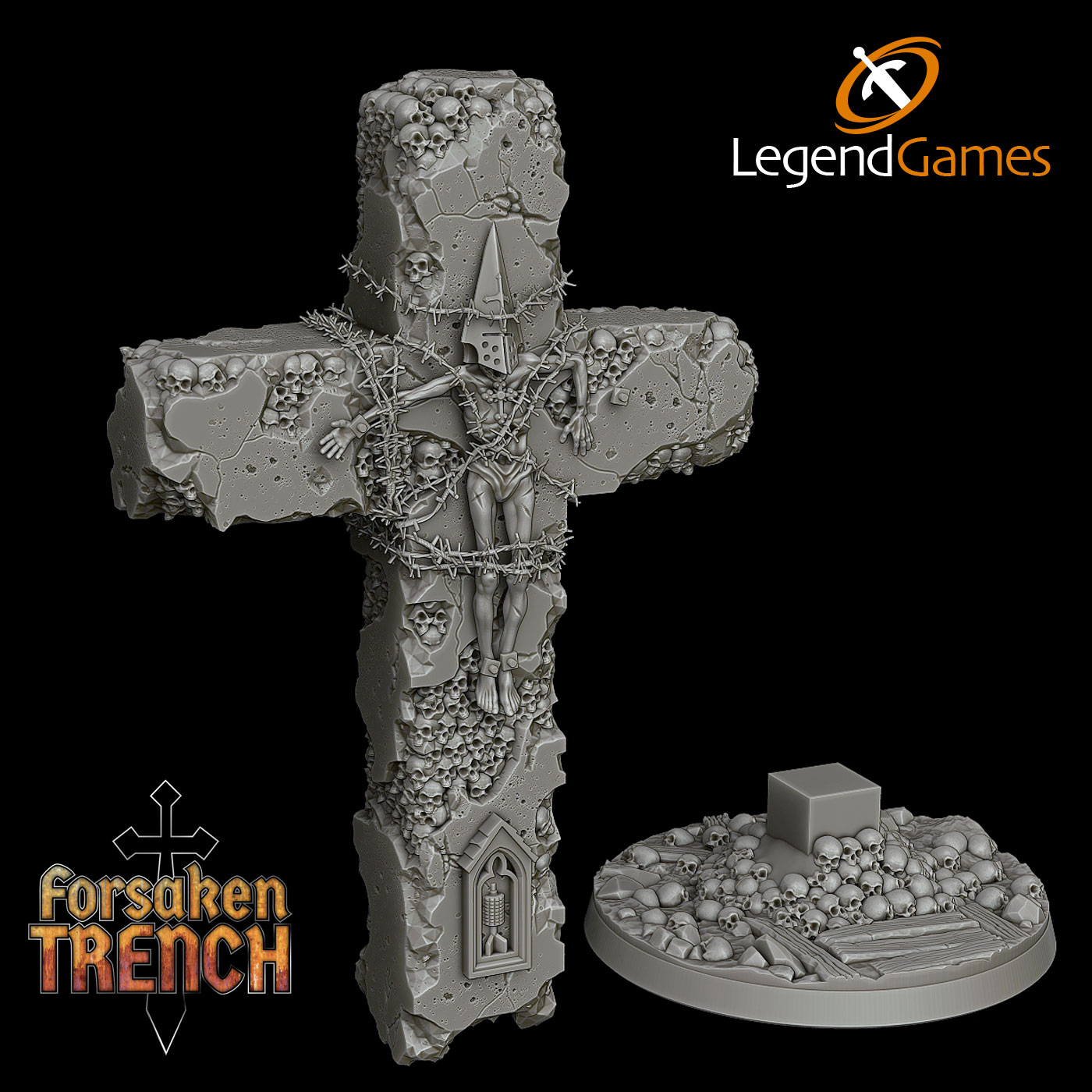LegendGames Trench Crusade Pain of Penitence Skull Cross battlefield terrain accessory - Image 2