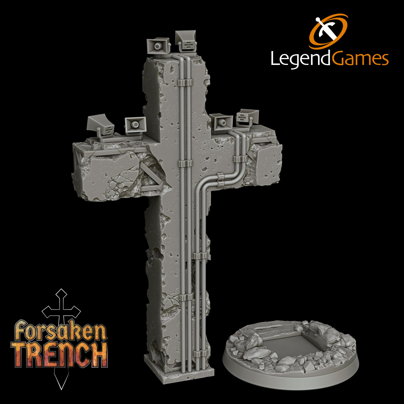 LegendGames Trench Crusade Cross with tannoy speakers - trench terrain - Image 2