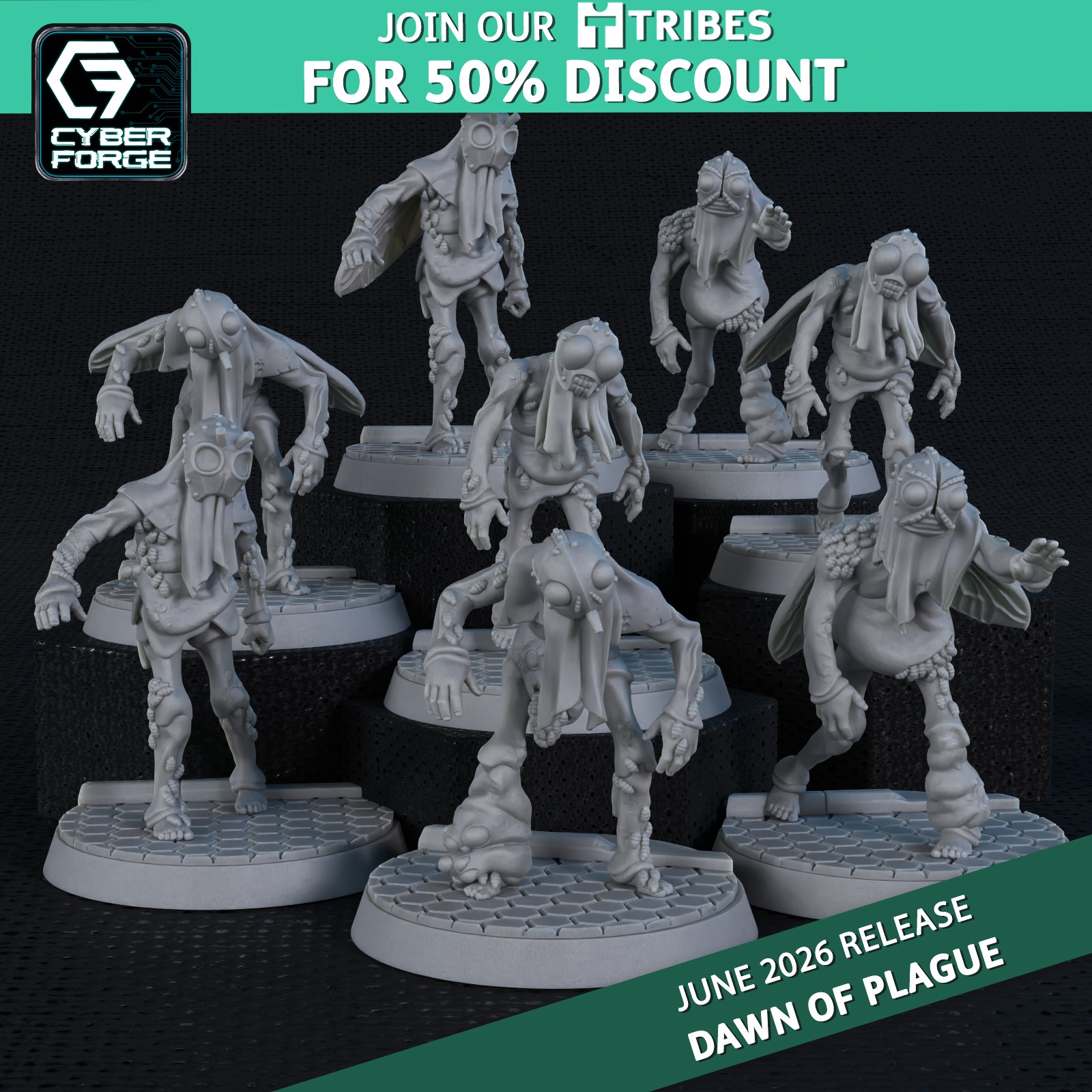 Masked Maggots - Dawn of Plague by Titan Forge Miniatures, is a proxy for Fly Thrall, Grail Thrall, in Cult of the Black Grail.