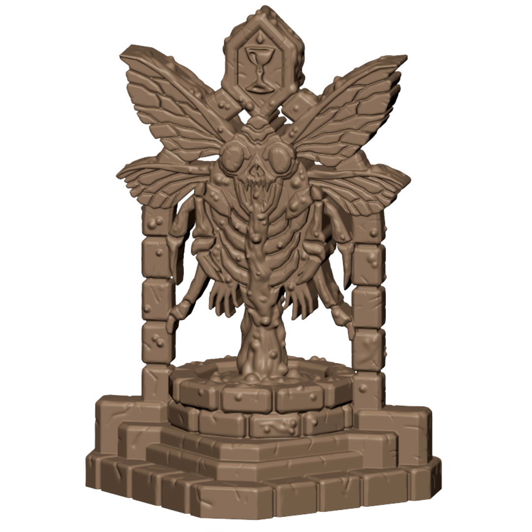 Demonic Fly Cult Shrine - Dark Fantasy Tabletop Miniature