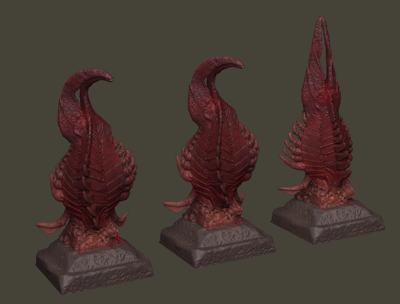 Cyst-Wyrm of the Ninth Choir - Statue of the Black Grail