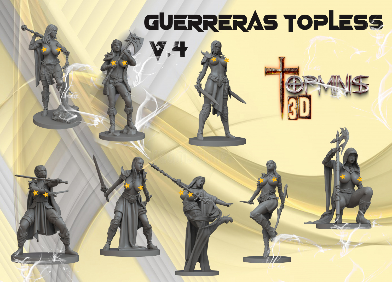 GUERRERAS T 4, NUDE WARRIORS by TOPMINIS3D, is a proxy for Stigmatic Nun, in Trench Pilgrims.