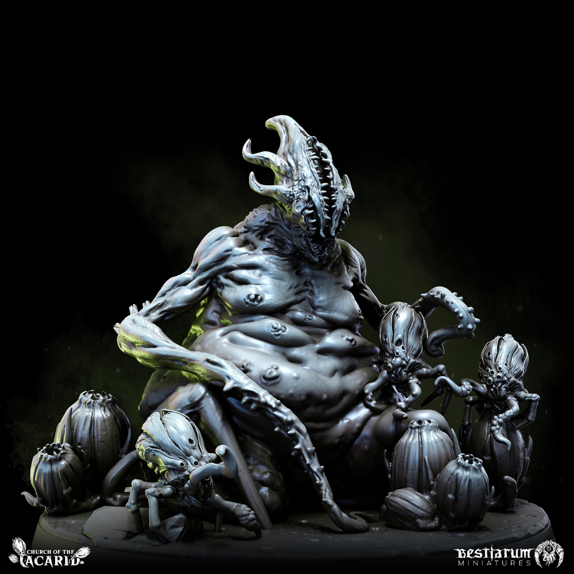 Acarid Broodmare - Church of the Acarid by Bestiarum Miniatures, is a proxy for Matagog Hag, in Cult of the Black Grail.